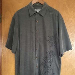 QUICKSILVER EDITION LG HAWAII SHIRT GRAY PALM TREE